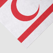 Papier Mousseline Drapeau de Chypre du Nord (Détail)