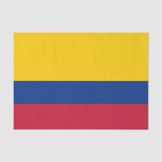 Papier Mousseline Drapeau de Colombie (Recto)