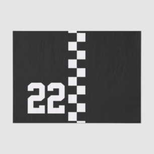 Papier Mousseline Drapeau De Course Personnalisé Noir Et Blanc