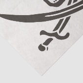 Papier Mousseline Drapeau de crâne obsidien Drapeau de pirate Calico (Détail)