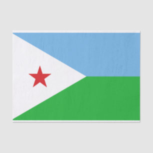 Papier Mousseline Drapeau de Djibouti