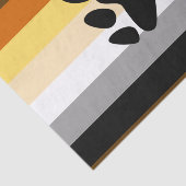 Papier Mousseline Drapeau de fierté de l'ours avec patte (Détail)