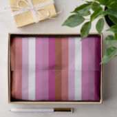 Papier Mousseline Drapeau de fierté lesbienne horizontal (Cadeau)