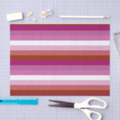 Papier Mousseline Drapeau de fierté lesbienne horizontal (Artisanat)