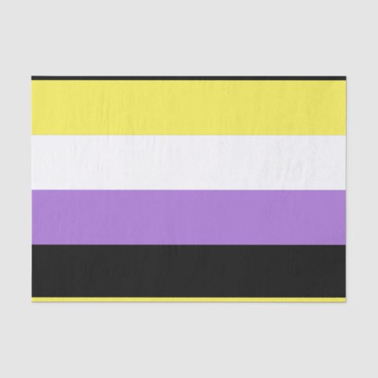 Papier Mousseline Drapeau de fierté non binaire (Recto)