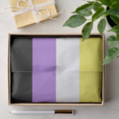 Papier Mousseline Drapeau de fierté non binaire (Cadeau)