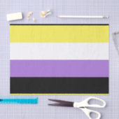 Papier Mousseline Drapeau de fierté non binaire (Artisanat)