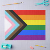 Papier Mousseline Drapeau de fierté Progress Pride de SlipperyJoe si (Artisanat)