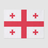Papier Mousseline Drapeau de Géorgie (Recto)