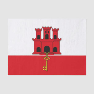 Papier Mousseline Drapeau de Gibraltar