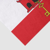 Papier Mousseline Drapeau de Gibraltar (Détail)