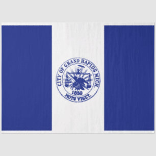 Papier Mousseline Drapeau de Grand Rapids (Michigan City)