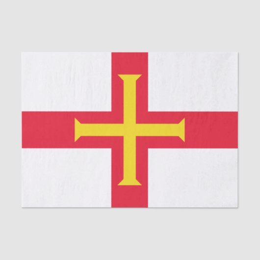 Papier Mousseline Drapeau de Guernesey (Recto)