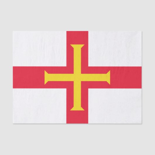 Papier Mousseline Drapeau de Guernsey (Recto)