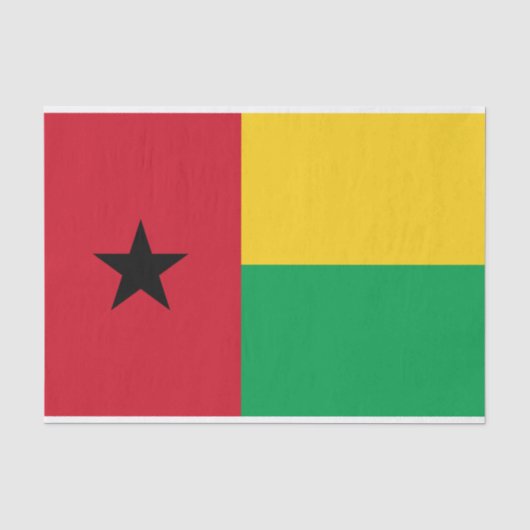 Papier Mousseline Drapeau de Guinée-Bissau (Recto)