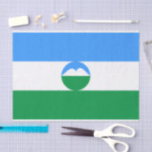 Papier Mousseline Drapeau de Kabardino-Balkarie (Artisanat)
