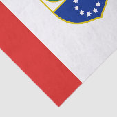 Papier Mousseline Drapeau de la Fédération de Bosnie (Détail)