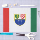 Papier Mousseline Drapeau de la Fédération de Bosnie (Artisanat)