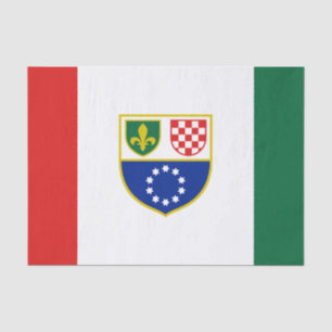 Papier Mousseline Drapeau de la Fédération de Bosnie-Herzégovine
