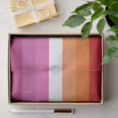 Papier Mousseline Drapeau de la fierté lesbienne (Cadeau)