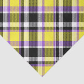 Papier Mousseline Drapeau de la Fierté Plaid Non binaire Boho Eclect (Détail)