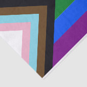 Papier Mousseline drapeau de la fierté progressive (Détail)