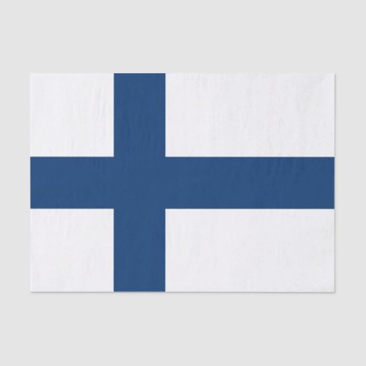 Papier Mousseline Drapeau de la Finlande (Recto)