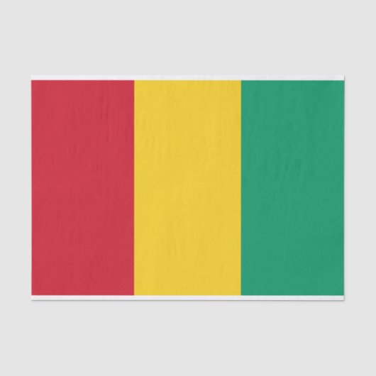 Papier Mousseline Drapeau de la Guinée (Recto)