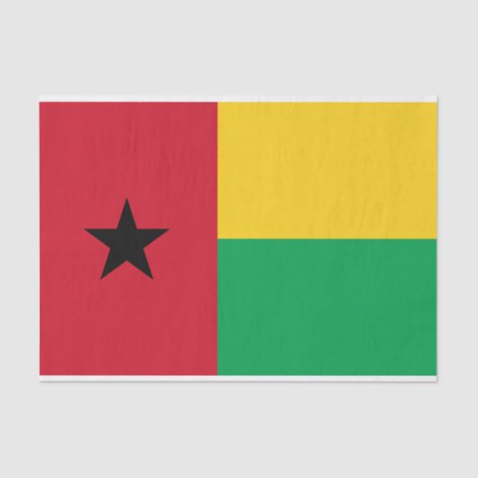 Papier Mousseline Drapeau de la Guinée Bissau (Recto)