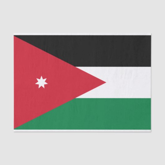 Papier Mousseline Drapeau de la Jordanie (Recto)