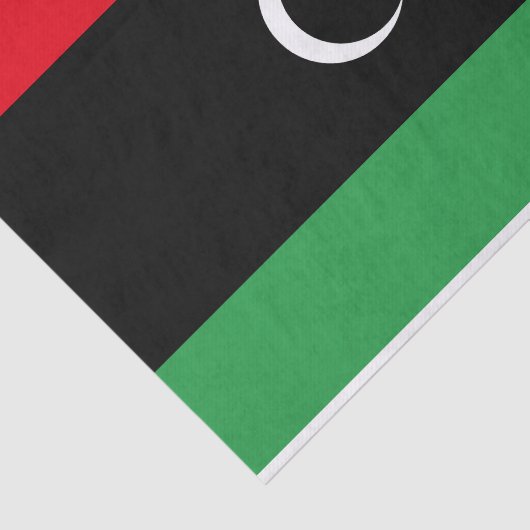 Papier Mousseline Drapeau de la Libye (Détail)