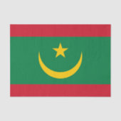 Papier Mousseline Drapeau de la Mauritanie (Recto)