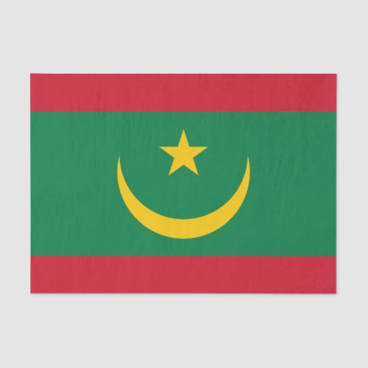 Papier Mousseline Drapeau de la Mauritanie (Recto)