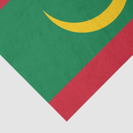 Papier Mousseline Drapeau de la Mauritanie (Détail)