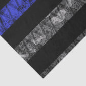 Papier Mousseline Drapeau de la police retraitée en détresse (Détail)