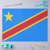 Papier Mousseline Drapeau de la RDC (République démocratique du Cong (Artisanat)