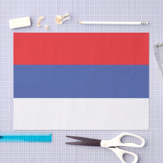 Papier Mousseline Drapeau de la Republika Srpska (Artisanat)