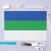 Papier Mousseline Drapeau de la République de Komi (Artisanat)