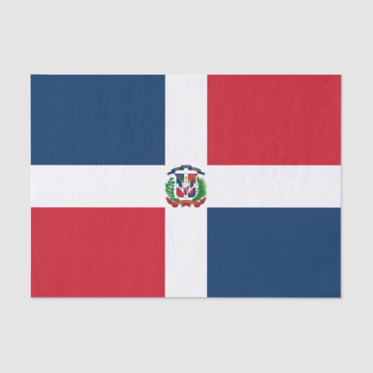 Papier Mousseline Drapeau de la République dominicaine (Recto)