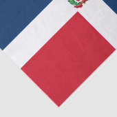 Papier Mousseline Drapeau de la République dominicaine (Détail)