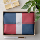 Papier Mousseline Drapeau de la République dominicaine (Cadeau)