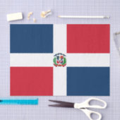 Papier Mousseline Drapeau de la République dominicaine (Artisanat)