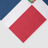 Papier Mousseline Drapeau de la République Dominicaine (Détail)