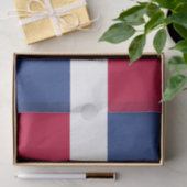 Papier Mousseline Drapeau de la République dominicaine (Cadeau)