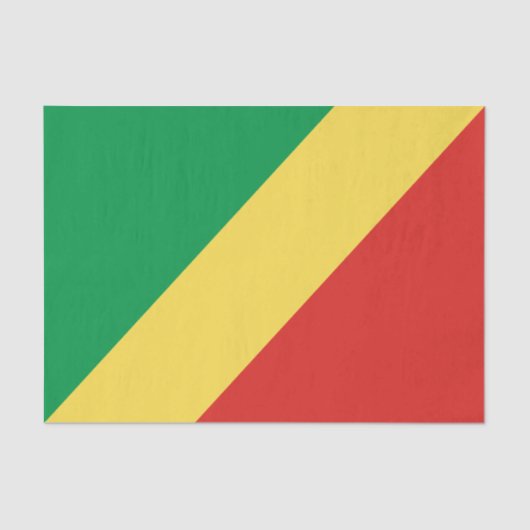 Papier Mousseline Drapeau de la République du Congo (Recto)
