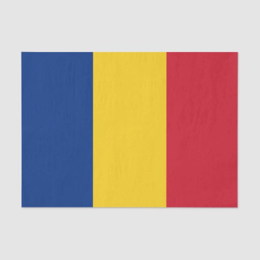Papier Mousseline Drapeau de la Roumanie (Recto)