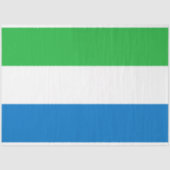 Papier Mousseline Drapeau de la Sierra Leone (Recto)