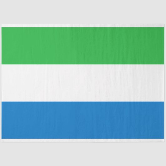 Papier Mousseline Drapeau de la Sierra Leone (Recto)
