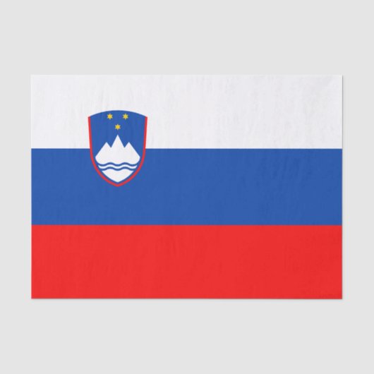 Papier Mousseline Drapeau de la Slovénie (Recto)