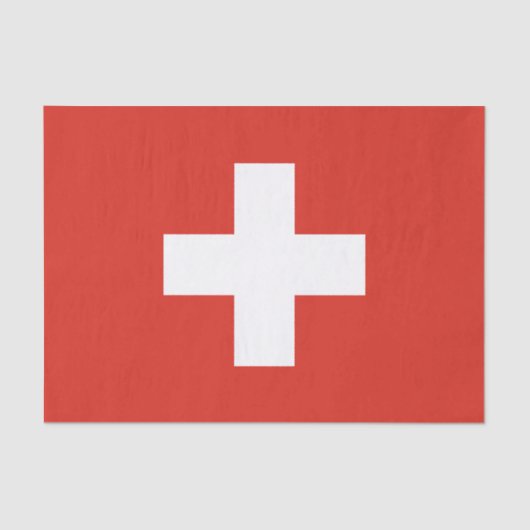 Papier Mousseline Drapeau de la Suisse (Recto)